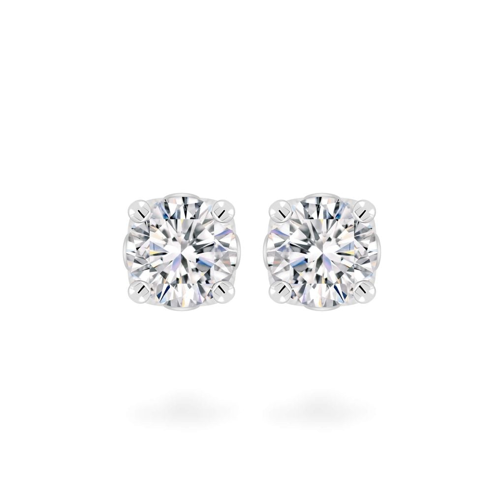 Hoa tai vàng trắng 18K gắn đá CZ DOJI AFEM200532D2CZ1 