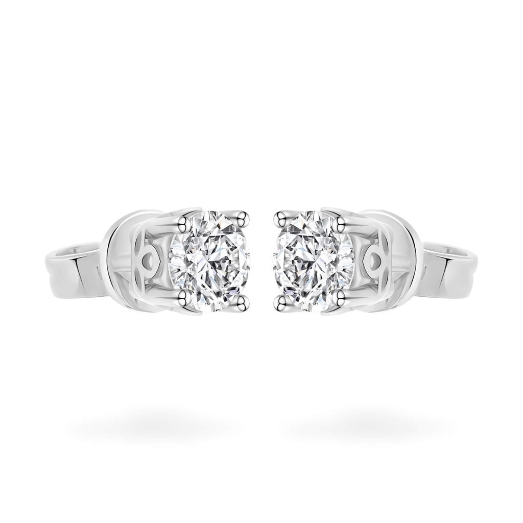 Hoa tai vàng trắng 18K gắn đá CZ DOJI AFEM200532D2CZ1 