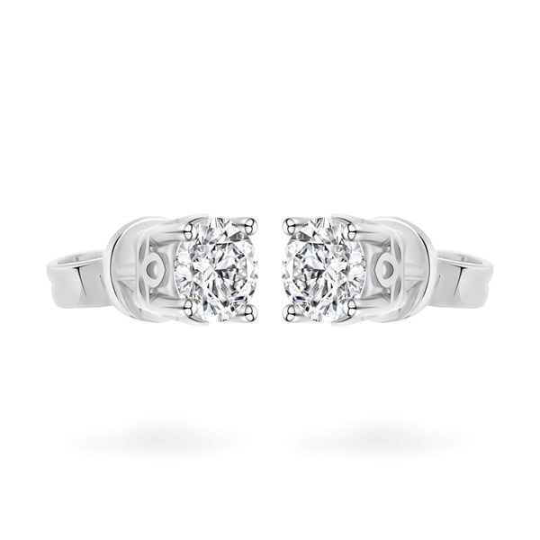Hoa tai vàng trắng 18K gắn đá CZ DOJI AFEM200532D2CZ1