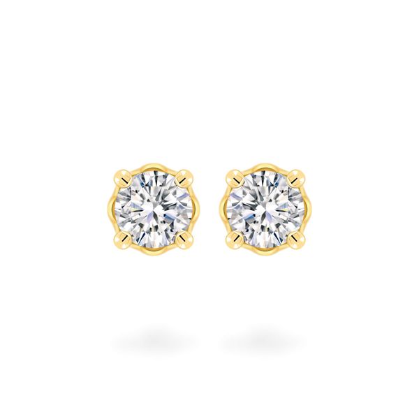 Hoa tai vàng vàng 18K gắn đá CZ DOJI AFEM200534D1CZ1