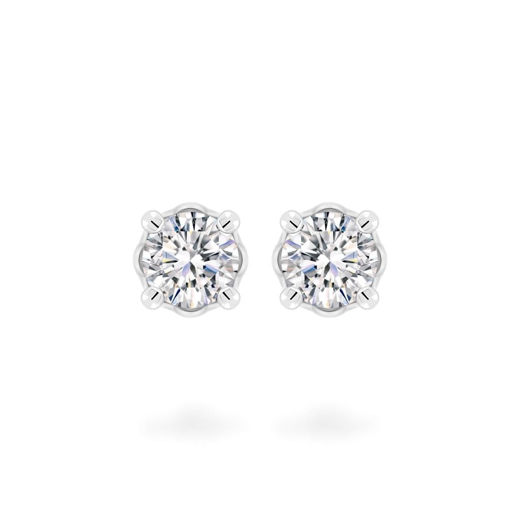 Hoa tai vàng trắng 18K gắn đá CZ DOJI AFEM200534D2CZ1 