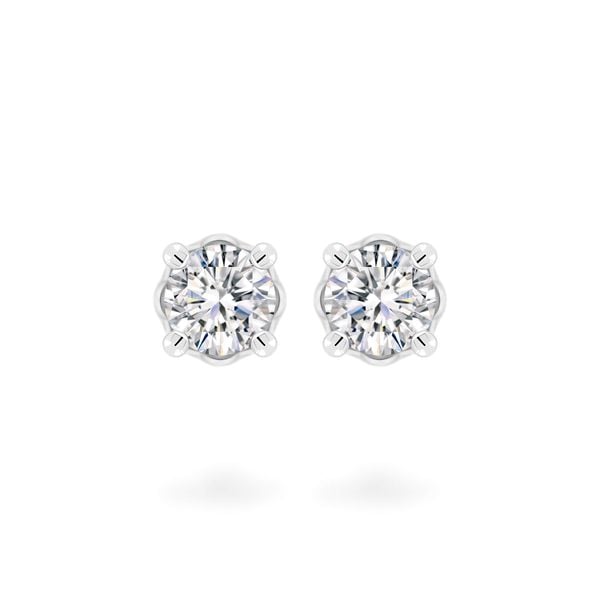 Hoa tai vàng trắng 18K gắn đá CZ DOJI AFEM200534D2CZ1