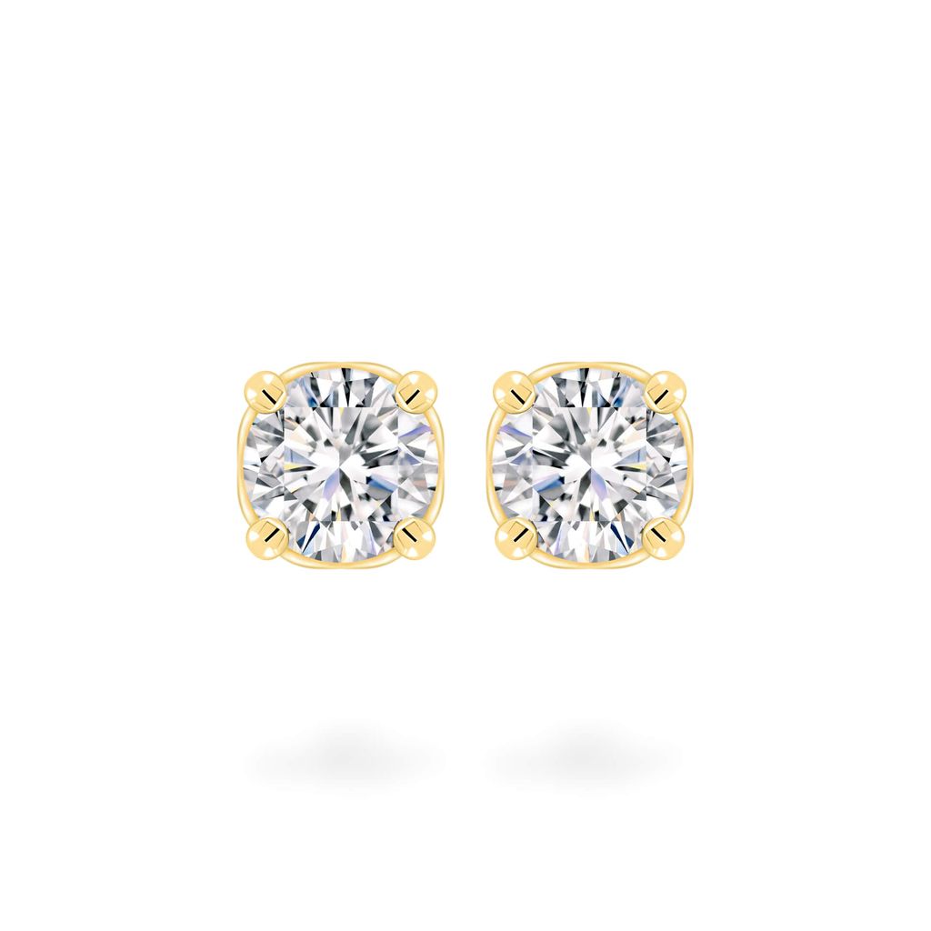 Hoa tai vàng vàng 18K gắn đá CZ DOJI AFEM200535D1CZ1 