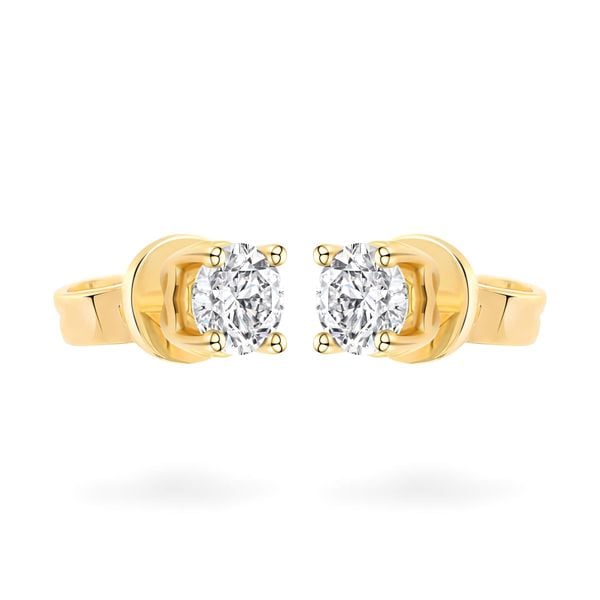 Hoa tai vàng vàng 18K gắn đá CZ DOJI AFEM200535D1CZ1