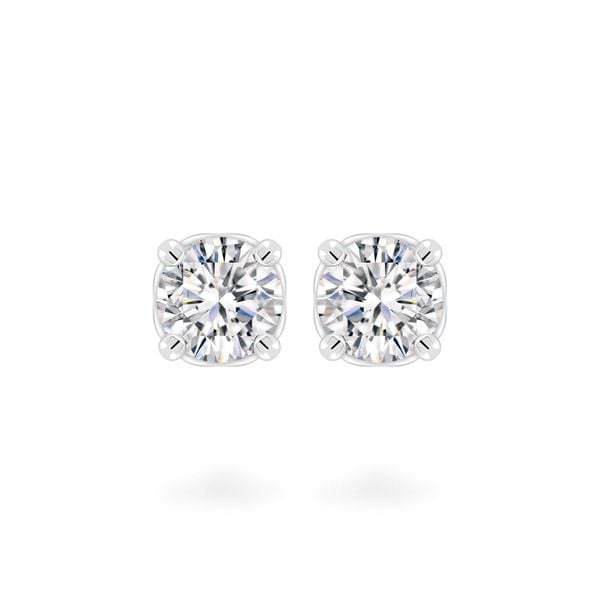 Hoa tai vàng trắng 18K gắn đá CZ DOJI AFEM200535D2CZ1