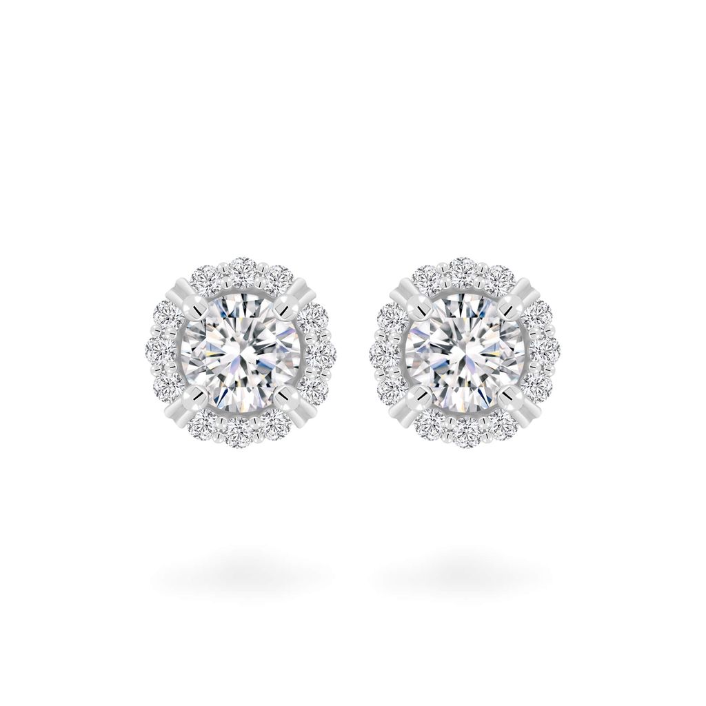 Hoa tai vàng trắng 18K gắn đá CZ DOJI AFEM200538D2CZ1 