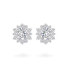 Hoa tai vàng trắng 18K gắn đá CZ DOJI AFEM200539D2CZ1