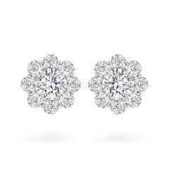 Hoa tai vàng trắng 18K gắn đá CZ DOJI AFEM300027D2CZ1