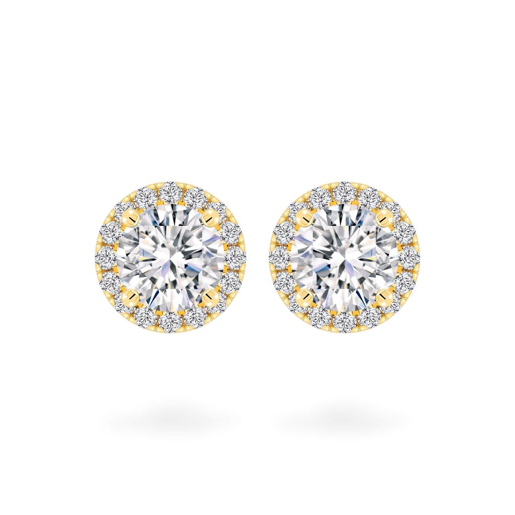 Hoa tai vàng vàng 18K gắn đá CZ DOJI AFEM300109D1CZ1 