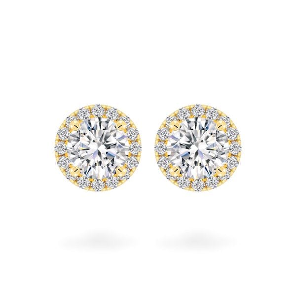 Hoa tai vàng vàng 18K gắn đá CZ DOJI AFEM300109D1CZ1