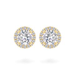 Hoa tai vàng vàng 18K gắn đá CZ DOJI AFEM300109D1CZ1