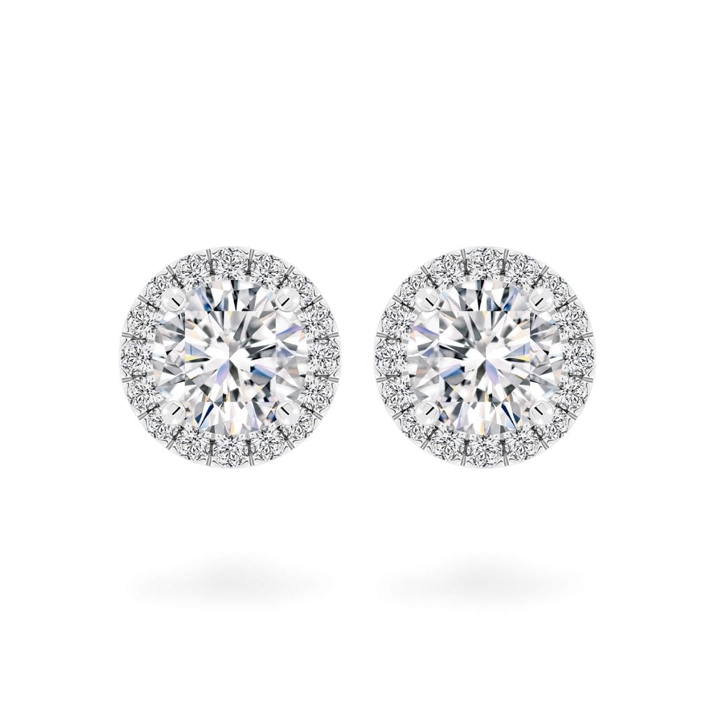 Hoa tai vàng trắng 18K gắn đá CZ DOJI AFEM300109D2CZ1 