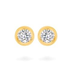 Hoa tai vàng vàng 18K gắn đá CZ DOJI AFEM300120D1CZ1