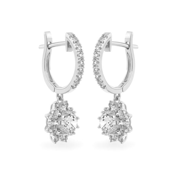 Hoa tai vàng trắng 18K gắn đá CZ DOJI AFEM300142D2CZ1