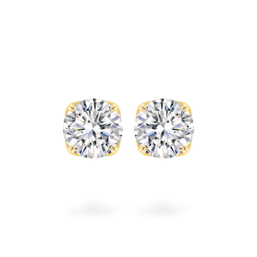 Hoa tai vàng vàng 18K gắn đá CZ DOJI AFEM300427D1CZ1 