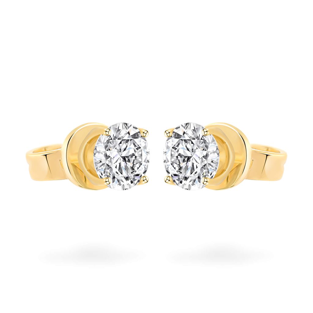 Hoa tai vàng vàng 18K gắn đá CZ DOJI AFEM300427D1CZ1 