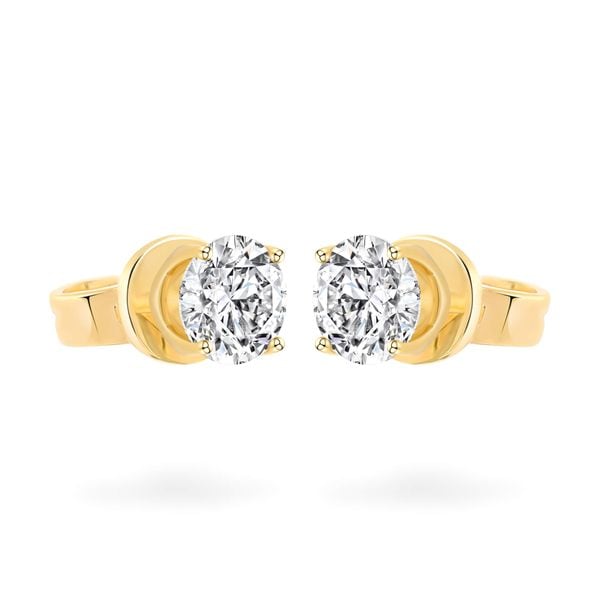 Hoa tai vàng vàng 18K gắn đá CZ DOJI AFEM300427D1CZ1