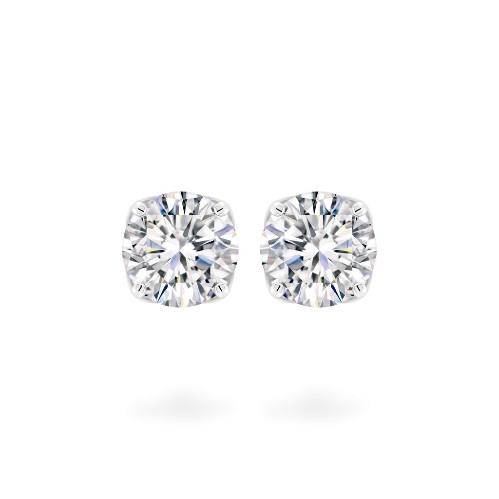 Hoa tai vàng trắng 18K gắn đá CZ DOJI AFEM300427D2CZ1 