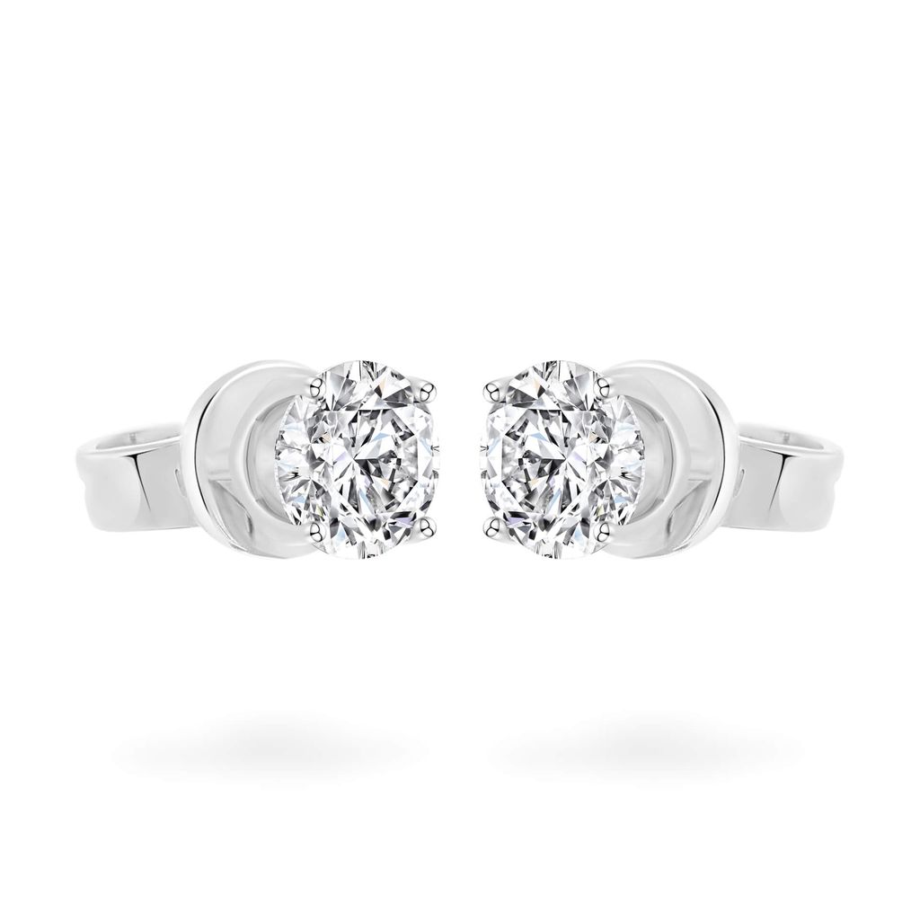 Hoa tai vàng trắng 18K gắn đá CZ DOJI AFEM300427D2CZ1 