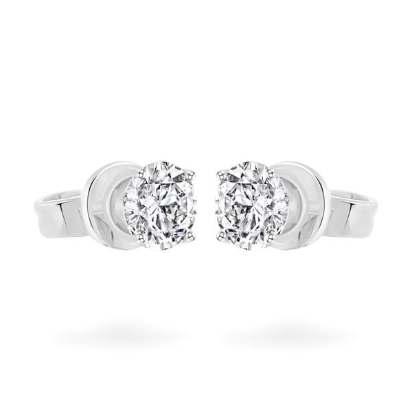Hoa tai vàng trắng 18K gắn đá CZ DOJI AFEM300427D2CZ1