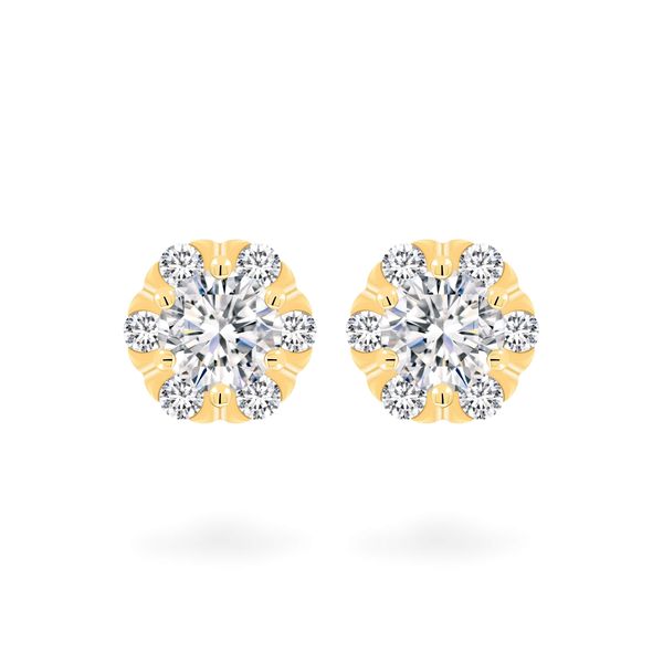 Hoa tai vàng vàng 18K gắn đá CZ DOJI AFEM300526D1CZ1