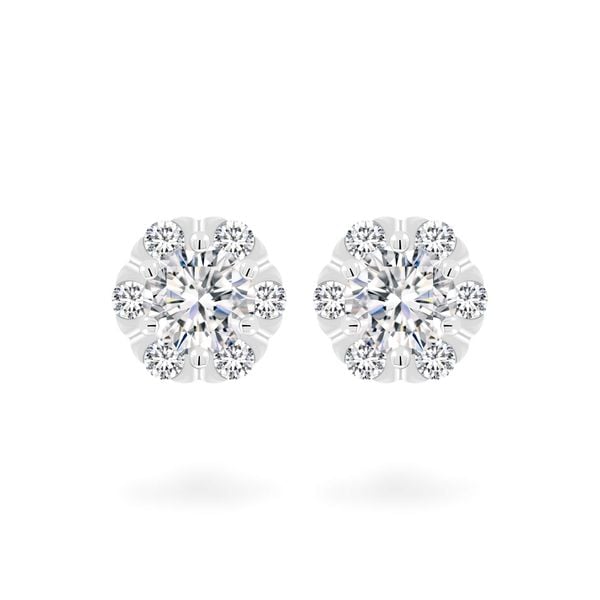 Hoa tai vàng trắng 18K gắn đá CZ DOJI AFEM300526D2CZ1