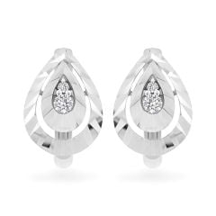 Hoa tai vàng trắng 18K gắn đá CZ DOJI AFEM910271D2CZ1