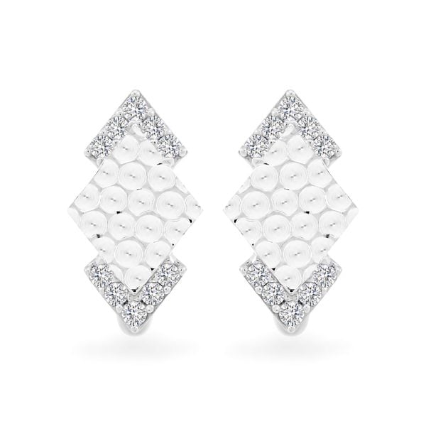 Hoa tai vàng trắng 18K gắn đá CZ DOJI AFEM910272D2CZ1