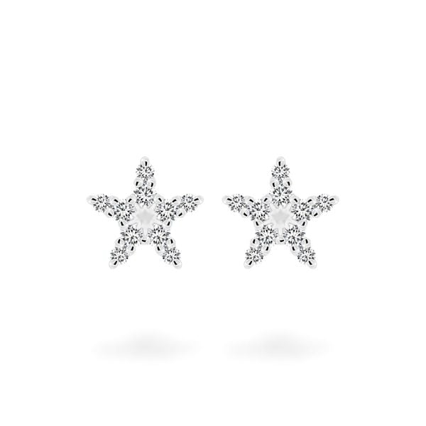 Hoa tai vàng trắng 14K gắn kim cương DOJI AFER400130F2DA1