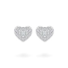 Hoa tai vàng trắng 14K gắn kim cương DOJI AFER400154F2DA1