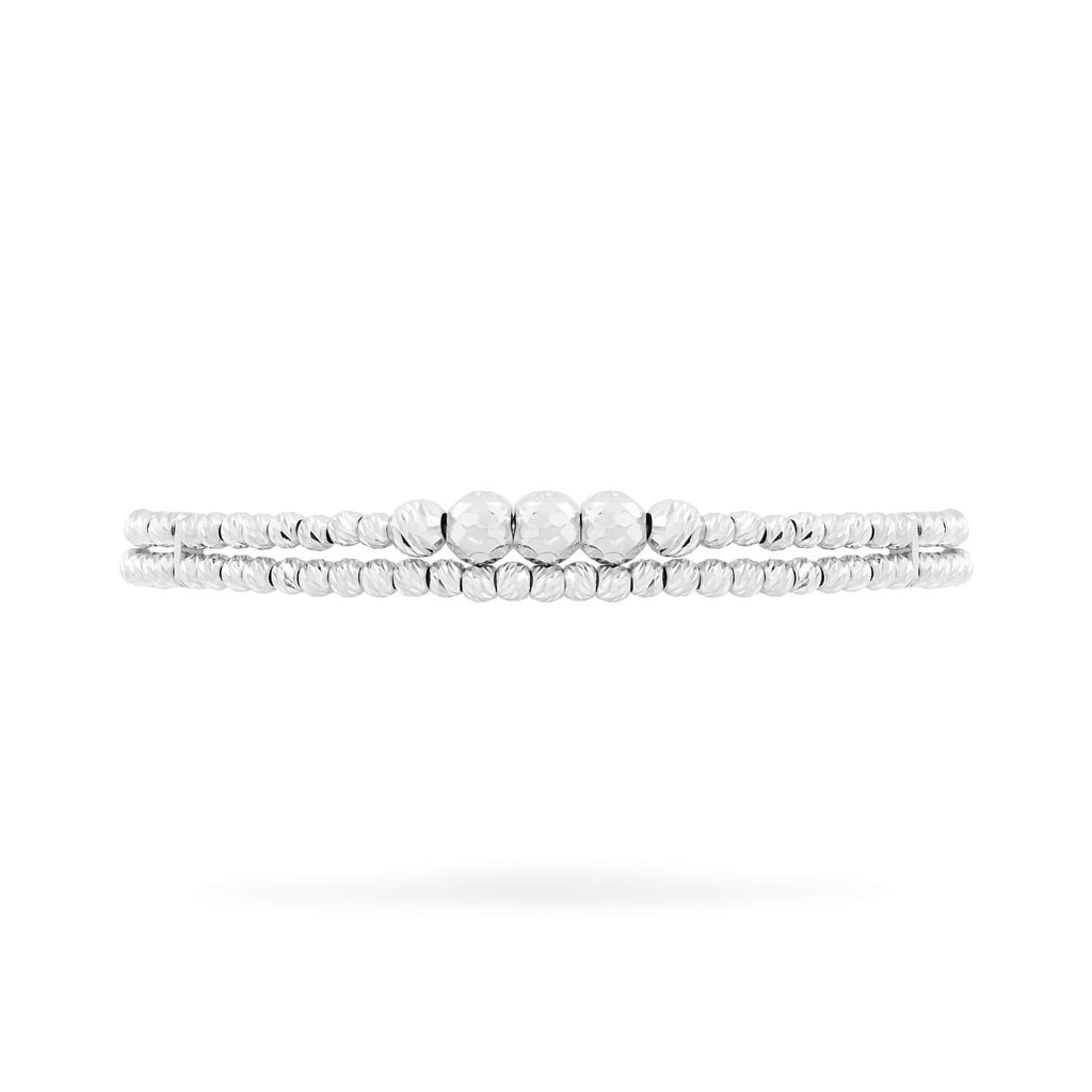 Vòng tay vàng trắng 18K DOJI AFGM910238D2KK1 