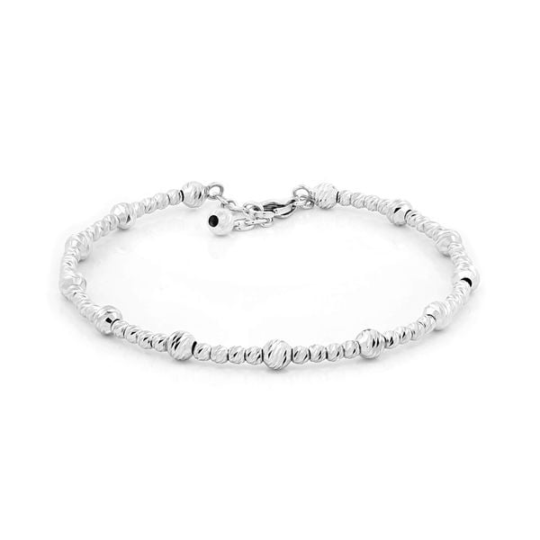 Vòng tay vàng trắng 18K DOJI AFGM910266D2KK1