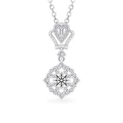 Mặt dây vàng trắng 14K gắn kim cương DOJI AFPB002026F2HA1
