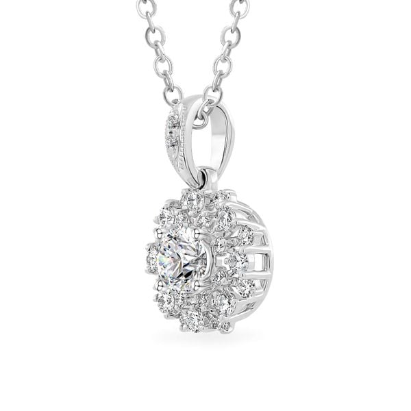 Mặt dây vàng trắng 14K gắn kim cương DOJI AFPB002048F2HA1
