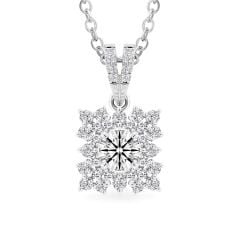 Mặt dây vàng trắng 14K gắn kim cương DOJI AFPB002063F2HA1