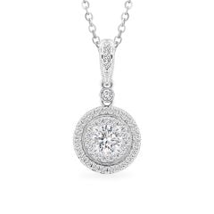 Mặt dây vàng trắng 14K gắn kim cương DOJI AFPB100011F2HA1