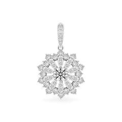 Mặt dây vàng trắng 14K gắn kim cương DOJI AFPB100049F2HA1