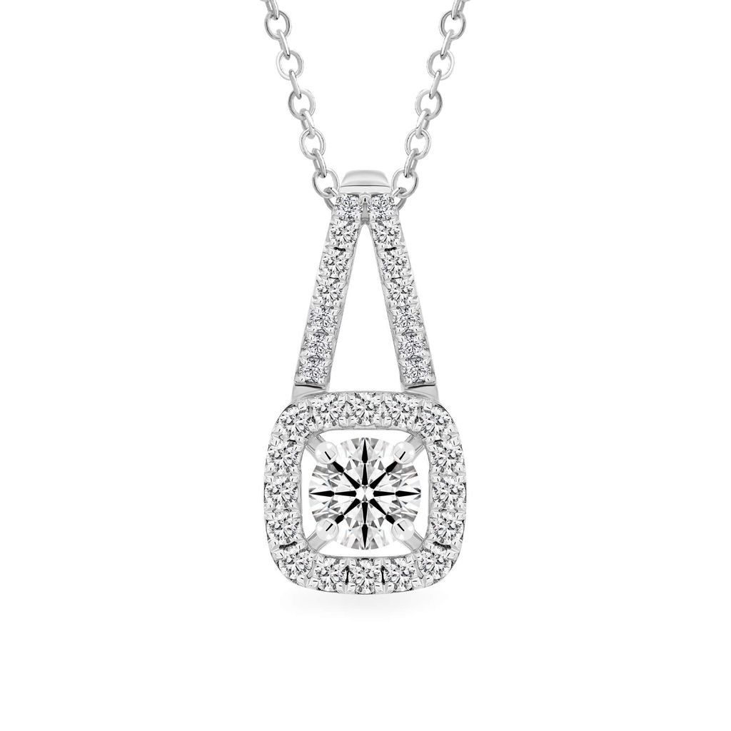 Mặt dây vàng trắng 14K gắn kim cương DOJI AFPB100061F2HA1 