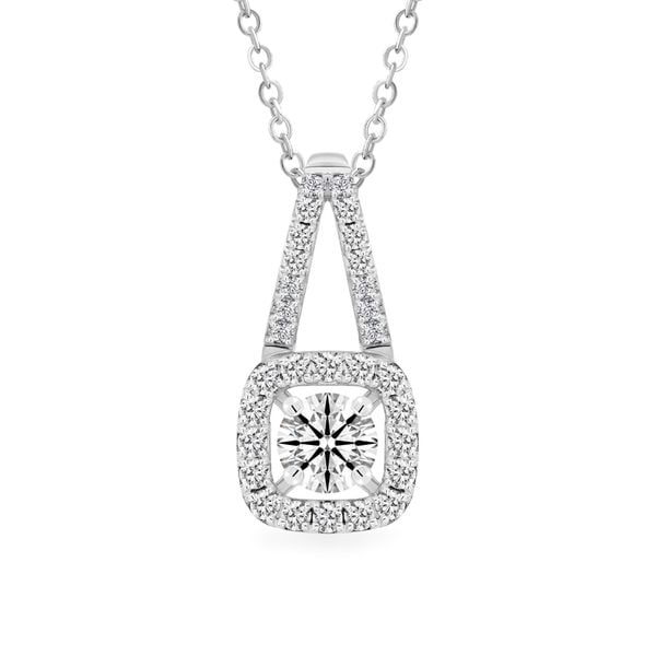 Mặt dây vàng trắng 14K gắn kim cương DOJI AFPB100061F2HA1