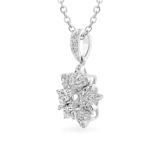 Mặt dây vàng trắng 14K gắn kim cương DOJI AFPB100149F2HA1