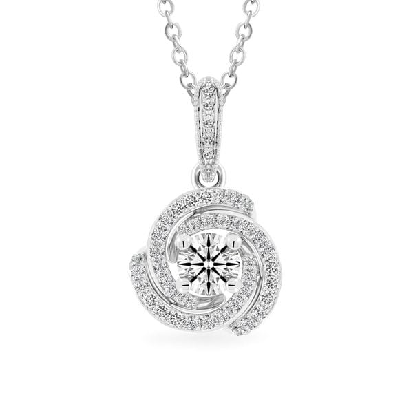 Mặt dây vàng trắng 14K gắn kim cương DOJI AFPB200030F2HA1