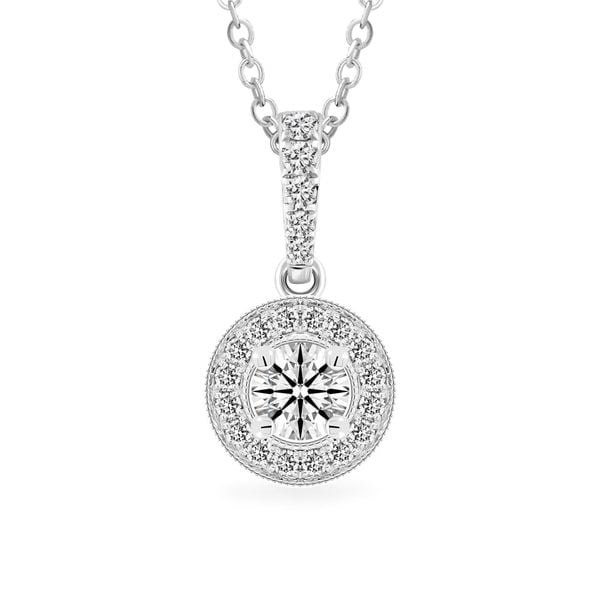 Mặt dây vàng trắng 14K gắn kim cương DOJI AFPB200037F2HA1