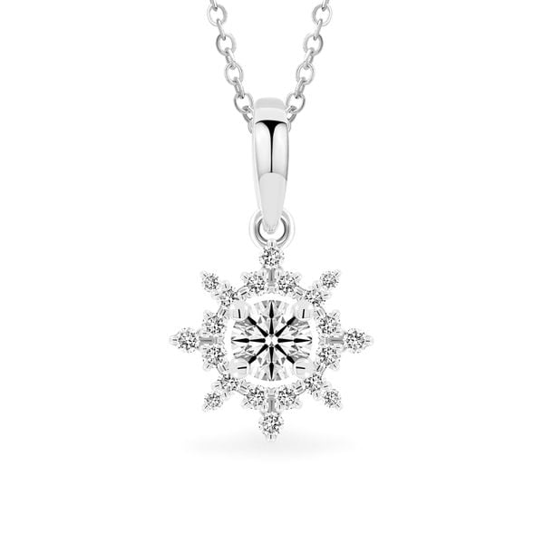 Mặt dây vàng trắng 14K gắn kim cương DOJI AFPB200052F2HA1