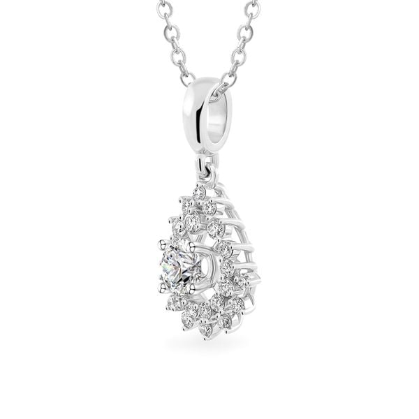 Mặt dây vàng trắng 14K gắn kim cương DOJI AFPB200066F2HA1