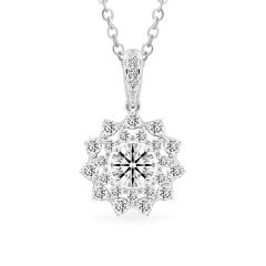 Mặt dây vàng trắng 14K gắn kim cương DOJI AFPB202095F2HA1