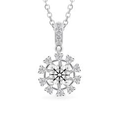 Mặt dây vàng trắng 14K gắn kim cương DOJI AFPB300038F2HA1