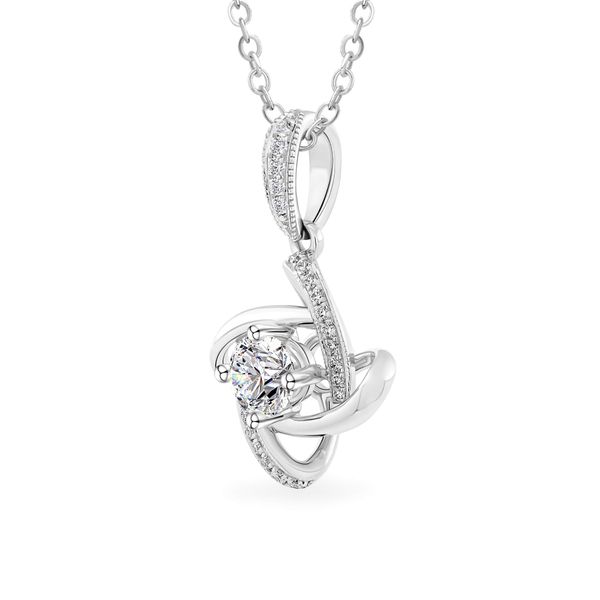 Mặt dây vàng trắng 14K gắn kim cương DOJI AFPB300085F2HA1