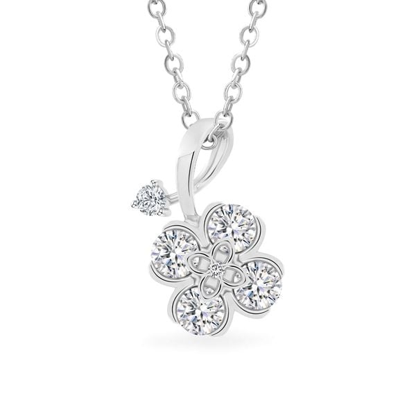 Mặt dây vàng trắng 14K gắn kim cương DOJI AFPB902102F2HM1