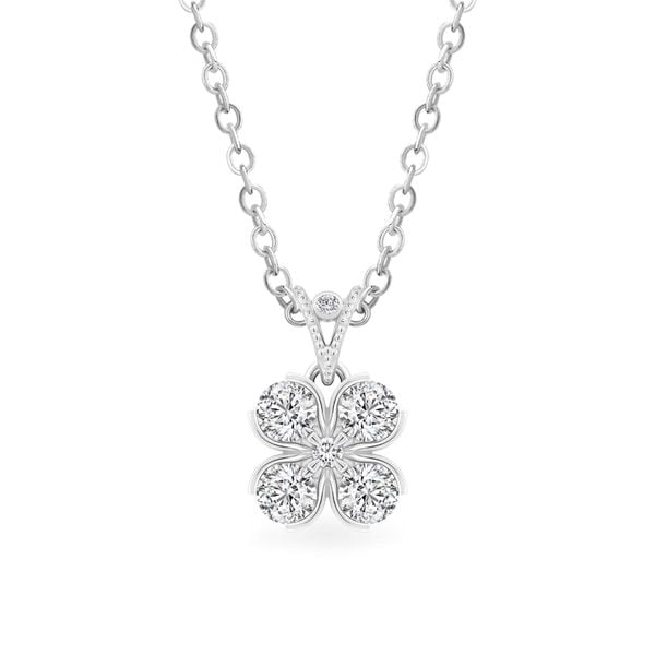 Mặt dây vàng trắng 14K gắn kim cương DOJI AFPB902103F2HM1