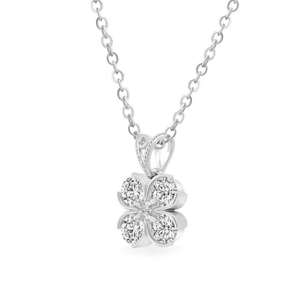 Mặt dây vàng trắng 14K gắn kim cương DOJI AFPB902103F2HM1